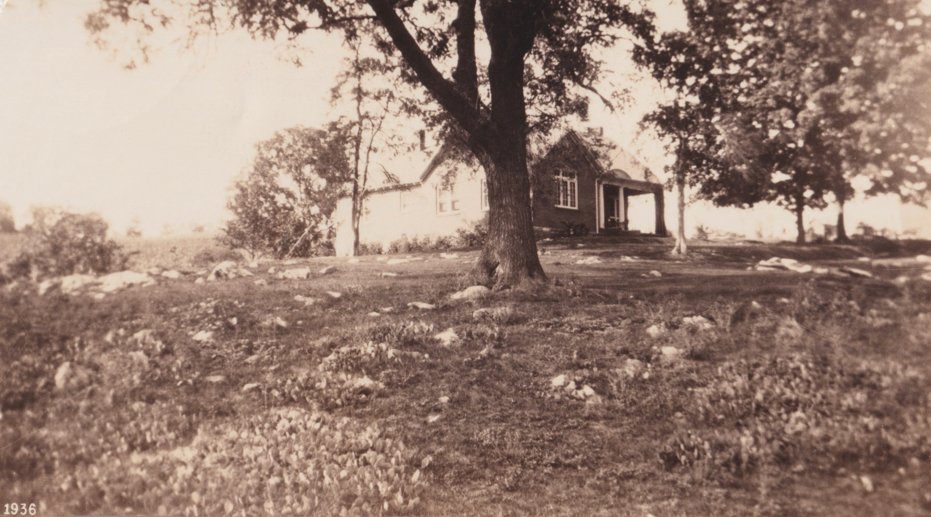 The farmhouse photographed in 1936